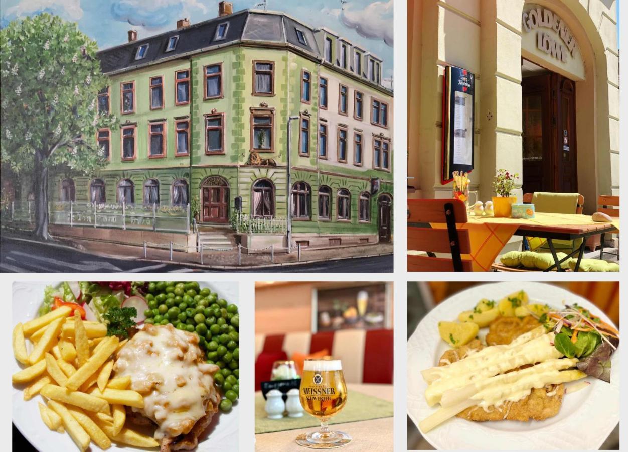 Traditionsgasthaus Goldener Loewe Riesa Restaurant & Pension Exterior photo
